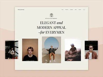 Elegant Website adobe apparel clothes clothing concept design ecommerce men online ui uidesign uiux website