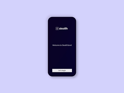 Stealth - Splash screen animated animation crypto cryptocurrency cryptocurrency app logo logomark mark mobile app mobile app design motion design motion graphics splash screen ui ui design