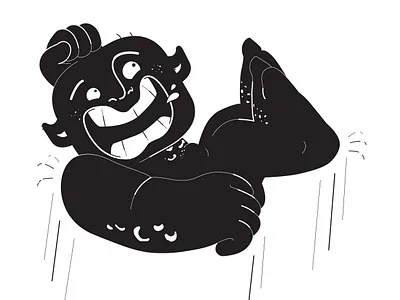 Monster-Yay black and white character animation character design flat design illustration illustrator monster personal project vector vector illustration