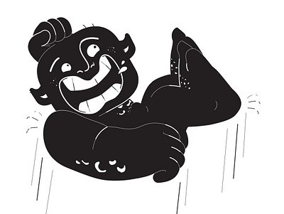 Monster-Yay black and white character animation character design flat design illustration illustrator monster personal project vector vector illustration