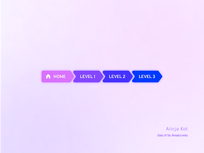 Daily UI #56: Breadcrumbs application blue and white breadcrumbs daily ui day 56 dailyui dailyuichallenge dribbble popular gradient icon mobile app design navigation pastel colors pink purple gradient simple clean interface soft ui usability usable user experience design user interface design