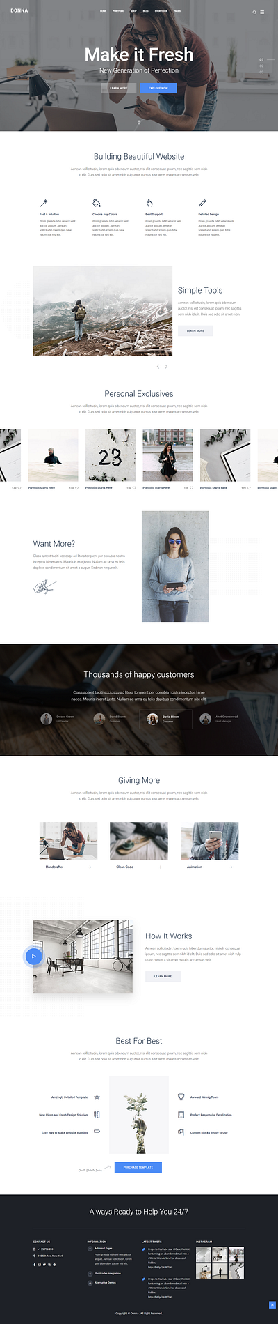 Donna Multipurpose Bootstrap 4 Template agency agency portfolio bootstrap4 business clean corporate creative portfolio creative portfolio template ecommerce website fashion store modern creative online shop responsive