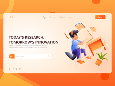 Library - Landing Page 2021 design designers fancy following hot landing page new new shot popular design popular shot spring trendy ui ui concept uiconcept uidesign uiux ux uxdesign