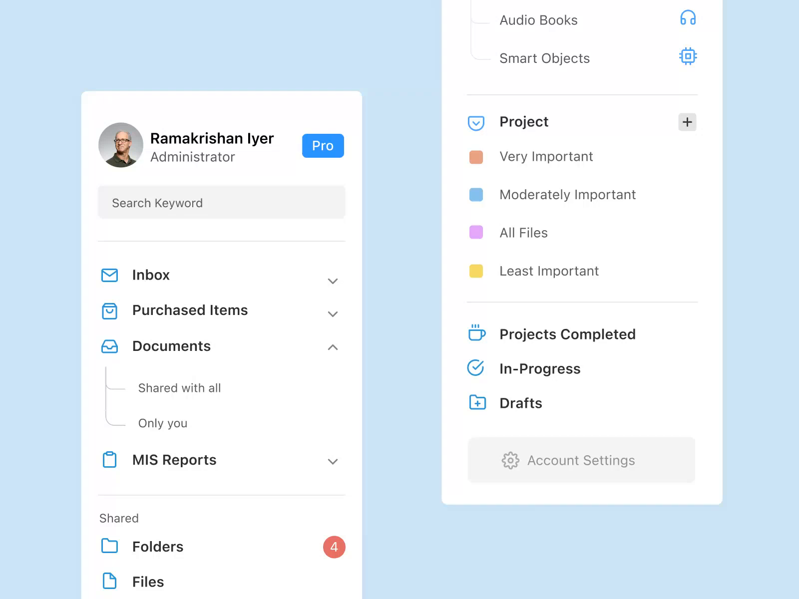 Navigation for Dashboard by Ashish on Dribbble