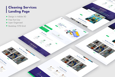 Cleaning Services Agency Landing Page cleaning cleaning services cleaning website corporate website ui ux webpage website