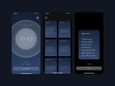 Reality Checks app app design apple card clean developed dreams dreamscape minimal store swift