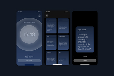 Reality Checks app app design apple card clean developed dreams dreamscape minimal store swift