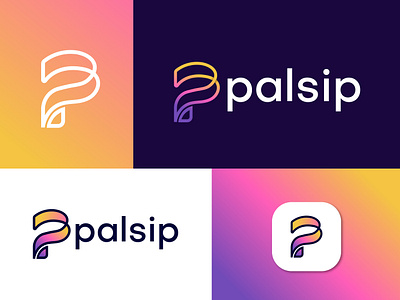 Branding P letter logo design for palsip abstract art abstract logo app brand identity branding business logo colorful logo creative logo gradient logo logo design logo designer logo designer for hire logo mark logotype logotype designer modern lettering modern logo p p letter logo professional logo