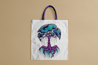 Illustration for bag bag digital art digital illustration ecobag grapgic design illustration illustrator shopper tree