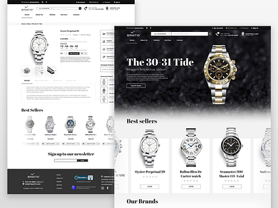 Online store brand watches design design watch graphic graphicdesign minimal online store shop shopping store typography ui ui ux ui ux design ux watch watches watching web web design website