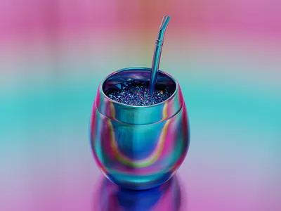 3D Iridescent Mate 3d amargo argentina blender holographic iridescent mate modelling render retruco yerba
