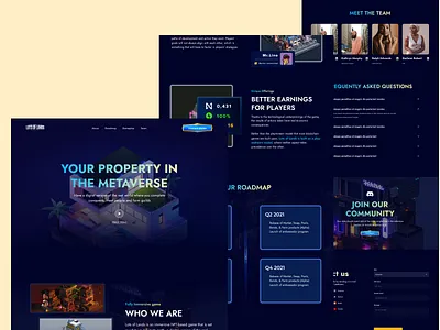 Lots of Land Landing page blockchain crypto landing page web web3