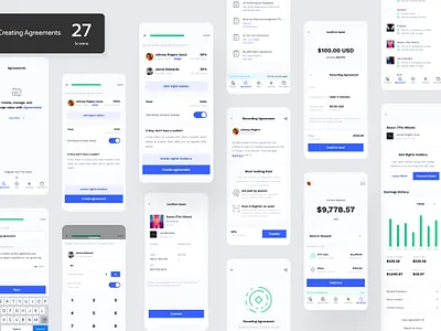 NTVCypto Design System - Digital Ownership App altcoin bitcoin crypto cryptocurrency design system digital ownership digital wallet ethereum mobile app design real time payments rights management royalty collection ui design ux design