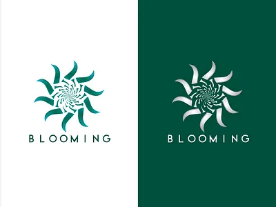 Blooming gradient color logo illustration logo logo design logo designer vector