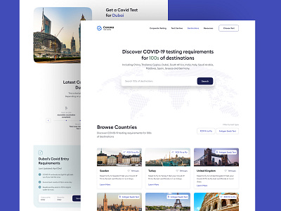 Corona Test Centre Landing Designs corona covid 19 landing landing page design landingpage pandemic test