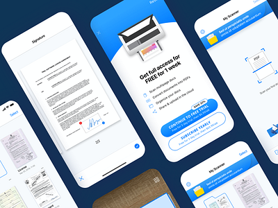 Scanner online clean design document mobile pdf scanner app scanner type ui ux