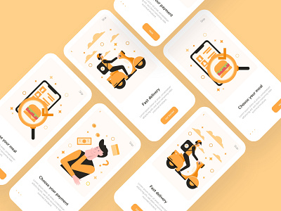 food delivery onboarding screens dailyui design onboarding screen ui ux web