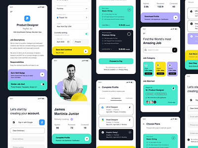 App Ui app ui app uiux card ui clean job app job app ui job search landing page mobile app mobile app design mobile application product design typography ui ui ux user experience user interface ux website white