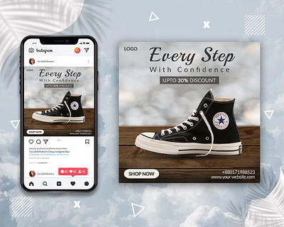 Social Media Shoe banner. 2021 banner creative discount discounts facebook post illustrator instagram post modern online order now photoshop poster shoe banner shoe poster social media social media banner web banner