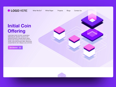 Landing Page Design coin offering ui uiux user experience