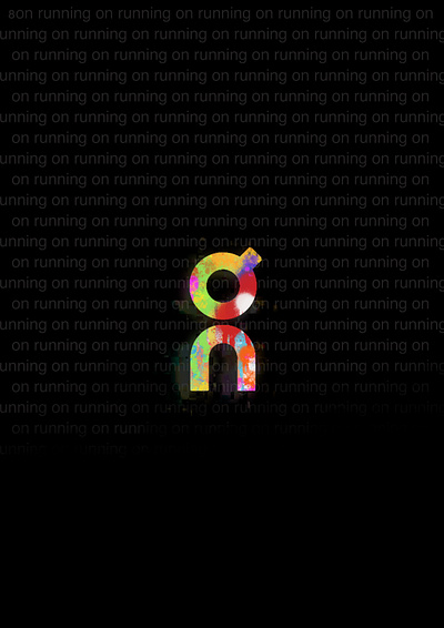 Colorful on running logo graphic design logo logo design procreate