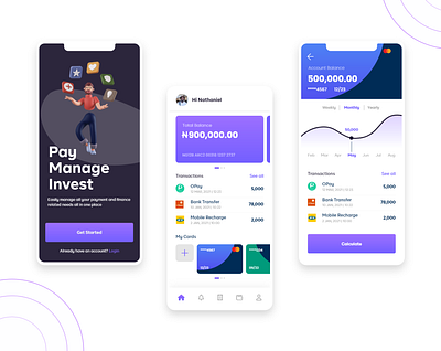 Exploring Fin-Tech adobexd app design fintech app mobile ui ui uiux