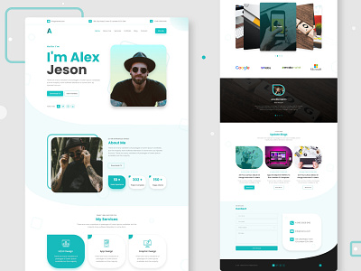 Personal portfolio website landing page UI UX design agency website best design best shot branding dribbble illustration landingpage logo personal project portfolio website trend trendy design ui uikits uiux vector website website design websites webuiuxdesign