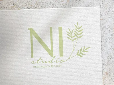 Studio NI (Massage & Beauty) logo adobe branding design designer grapic design illustator logo typography vector