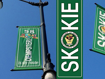 Civic Pride : Street Banners advertising art direction banners branding civic pride dempster design graphic design illinois municipal municipality skokie street banners typography vertical