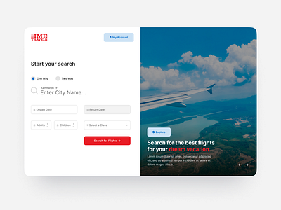 Travel Site Redesign Concept booking concept dailyui flat design flight flight app flight booking flight search flights minimal nepal plane redesign travel traveling