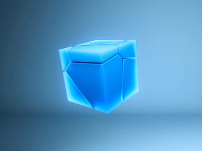 Icey Cube Animation 🧊 3d animation blue c4d cinema4d cube ice motion graphics redshift