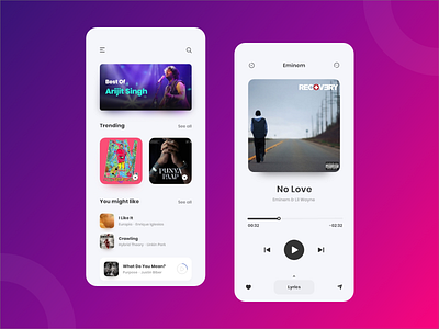 Music Player App app app design artist design minimal mobile music music app music player musician singer song ui uitrend