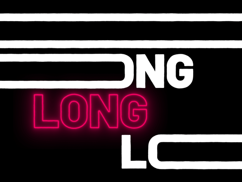 Looooong 2d animation after effects animation design kinetic typography mograph motion motion design typography vector