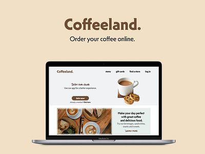 Coffeeland. mockups responsivewebsite ui userinterface