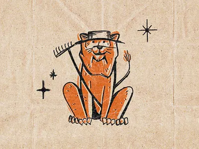 Roosevelt Lion illustration lion retro texture vintage