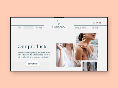 Jewelry Website branding classy design dimond elegant fashion fresh design jewelry logo minimal platinum ring shop ui ui design web webdesign website