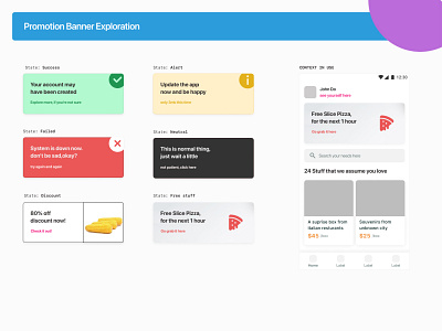 Promotional Banner - UI Exploration app banner banner ads card conceptual design design promotions ui user interface