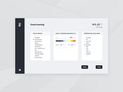 Temperature Range Selector app design graphic design logo minimal ui ux vector web