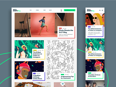 Skillshare Blog blog blogs design edges minimalist modern blog sharp skillshare ui uidesign ux ux design