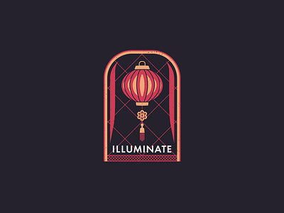 Illuminate - 160/365 badge badge design china chinese new year festive glow illustration illustrations lamp lantern light paper paper lantern simple vector