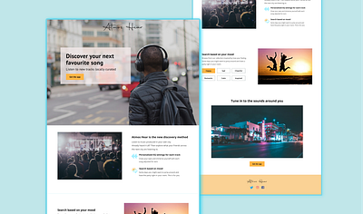 Daily UI #003 - Atmos Hear branding branding design landing page music ui