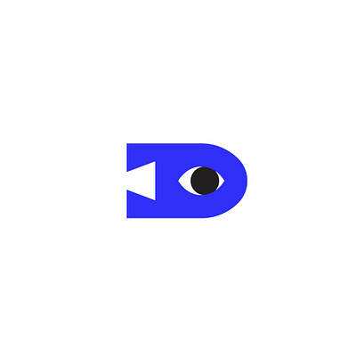 36+ Days of Typography 2020 - letter D 36days 36daysoftype adobe illustrator basic shapes blue eye fibonacci simple vector