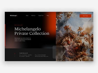 Michelangelo Museum UI Design art branding design historic museum painting typography ui uiux user interface userinterface web webdesign website