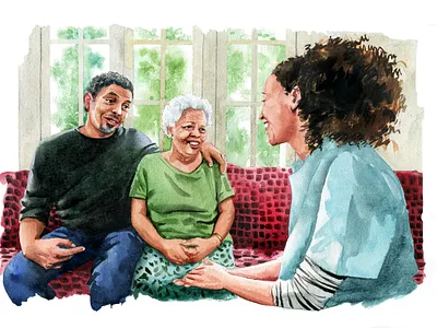 Generations aquarelle art drawing emotion face illustration painting people portrait watercolor watercolour