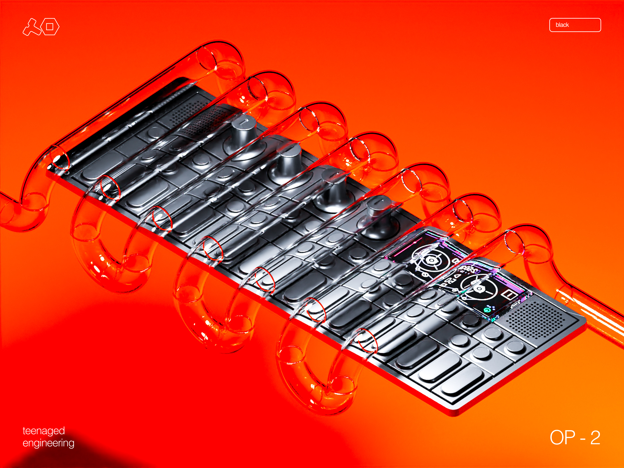 OP - 2 3d amp blender brand branding cgi dac darkmode design lightroom modern music product productdesign record render synthesizer teenage engineering trend ultramodern