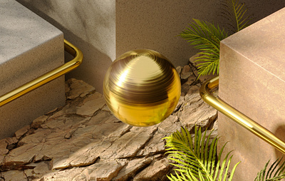 Experimenting new styles 3d art 3ds max coronarender gold lighting minimalism photoshop simple texture