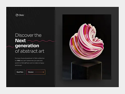 Abstract 3D concept store 3d abstract button concept dark design dark mode gallery landing product design ui web design webdesign