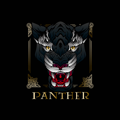 panther animal big cat black branding cat design icon illustration logo minimal panther vector wild