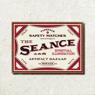 The Seance Safety Matches badge design branding design brushes studio textures typeface vintage badge vintage font vintage logo