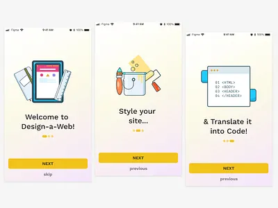 Web Design App Onboarding daily ui 023 dailyui gradient onboarding
